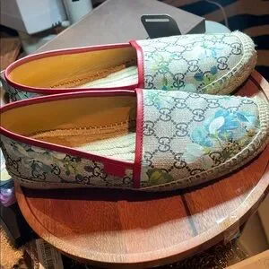 Gucci | Shoes | Gucci Red And Blue Espadrilles With Monogram  display picture 3
